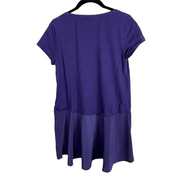 Anthropologie Postmark High‎ Low Peplum Purple Short Sleeve Blouse Size XS - Picture 3 of 5